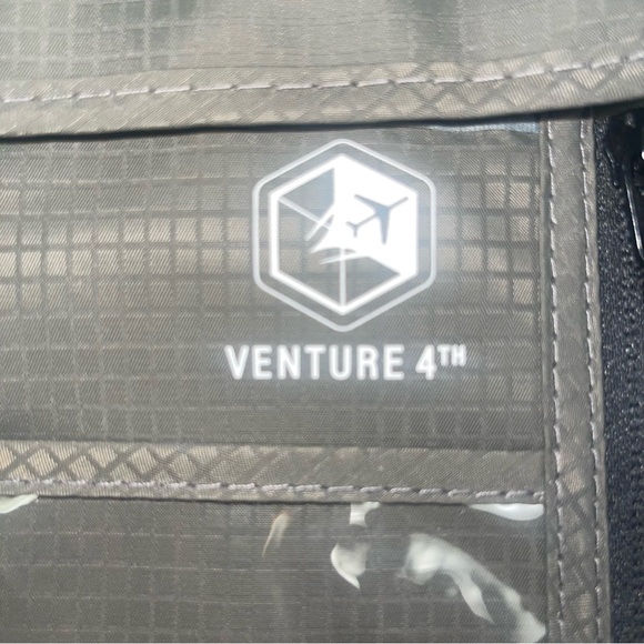 Venture 4TH Neck Pouch Travel Wallet RFID Blocking Passport Holder Gray/Black - Picture 2 of 15